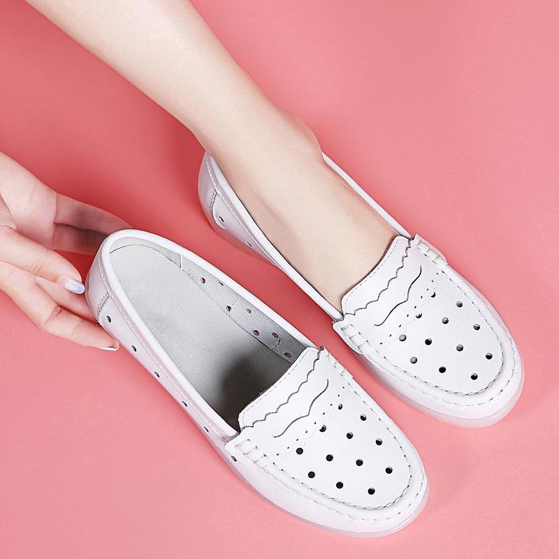 2020 Fashion women outdoor white single sneakers casual nurse shoes