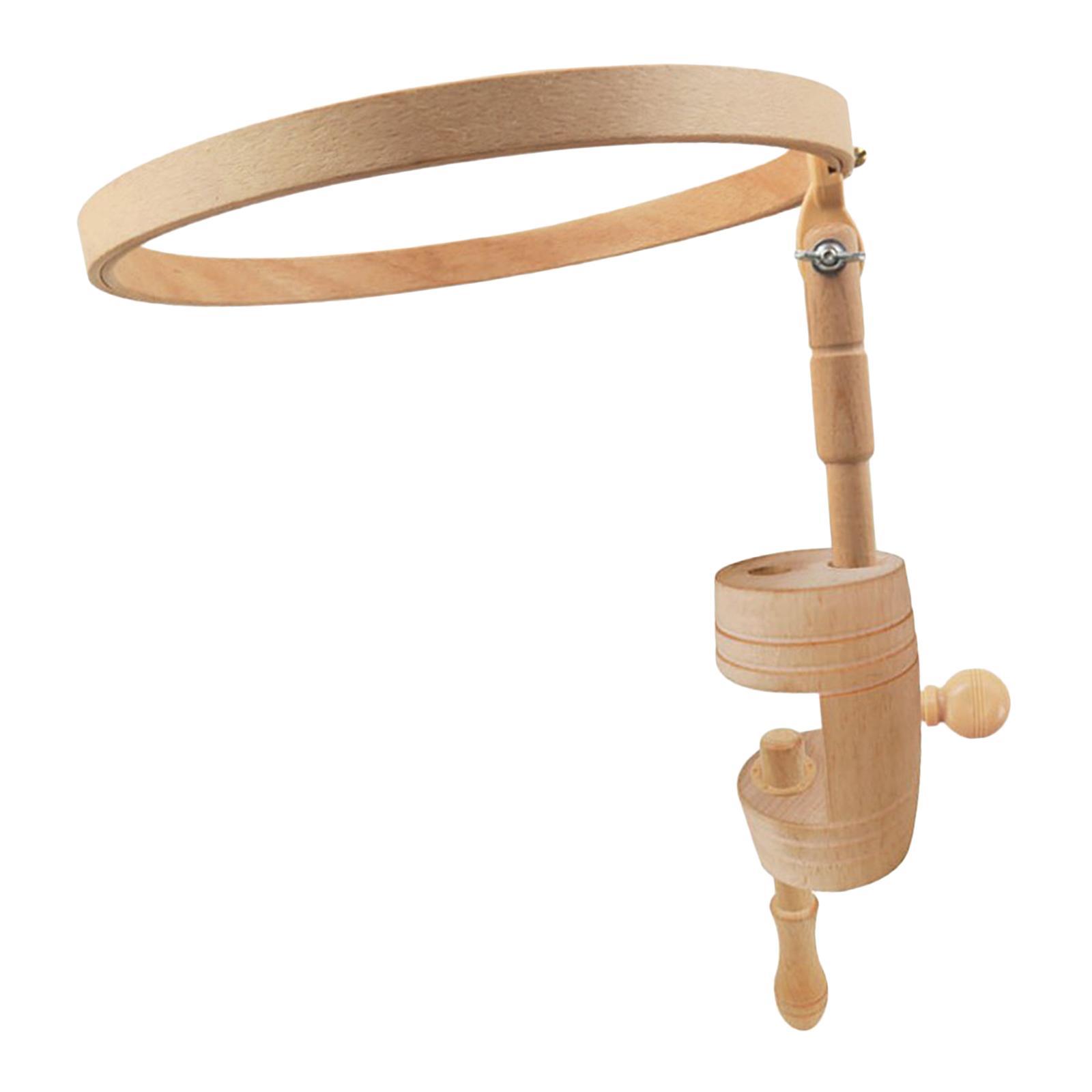 Wooden Frame Cross Stitch Embroidery Hoop Holder  Needlework Sewing Tool