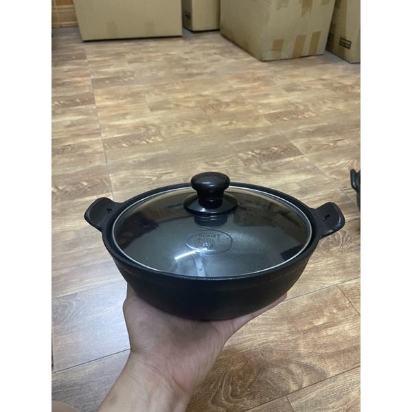 Nồi gang chống dính kho thịt cá, nấu lẩu size 16, 21, 25cm