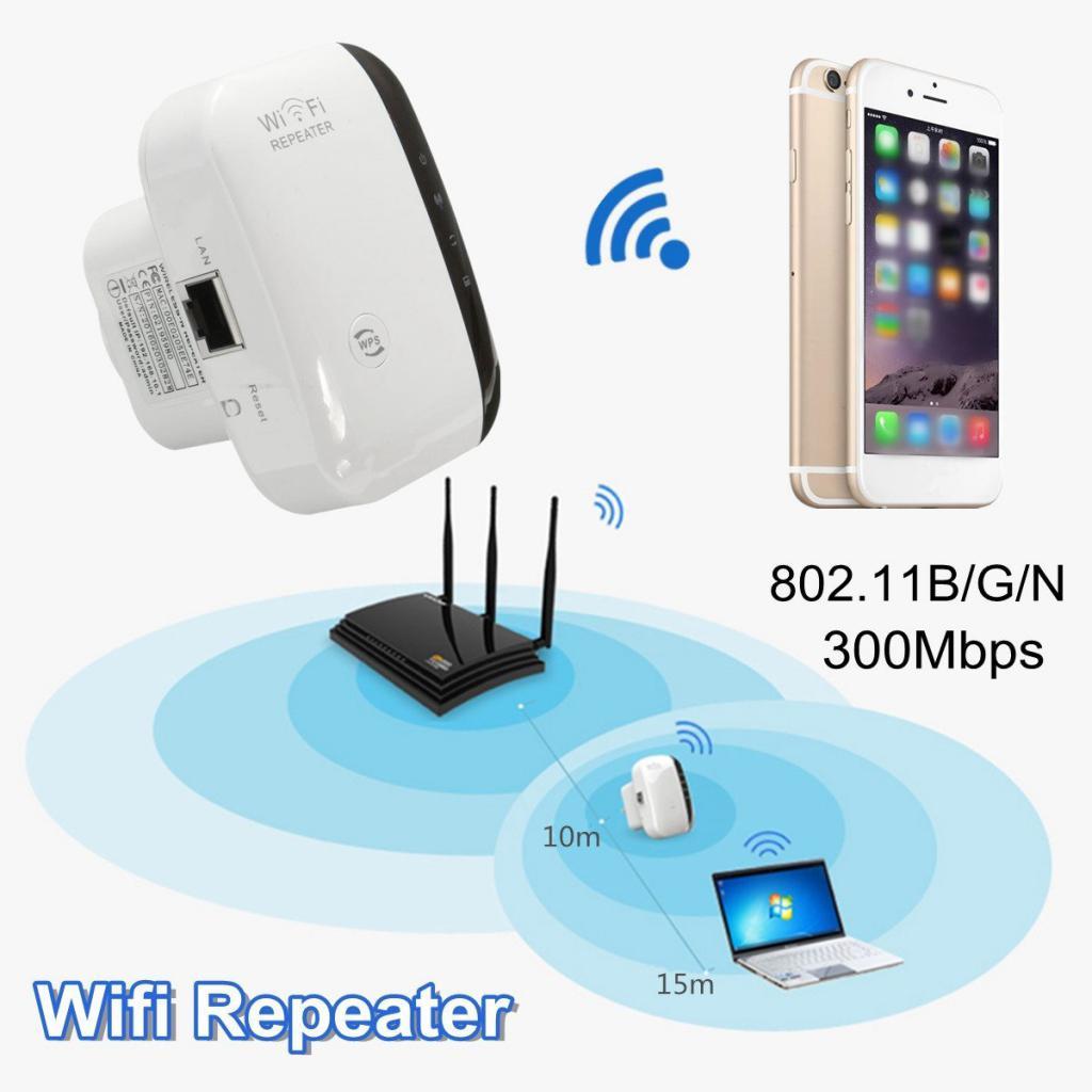 WIFI Wireless Signal Amplifier Repeater AP 300M Signal Enhancement UK Plug