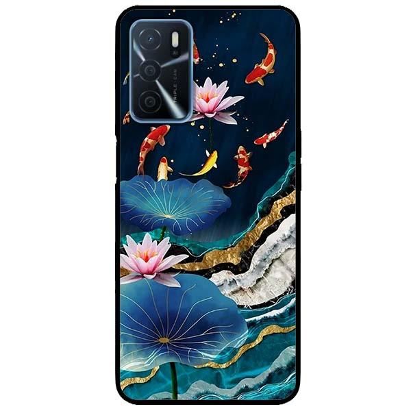 Ốp lưng dành cho Oppo A16 mẫu Sen Hồng Và Koi
