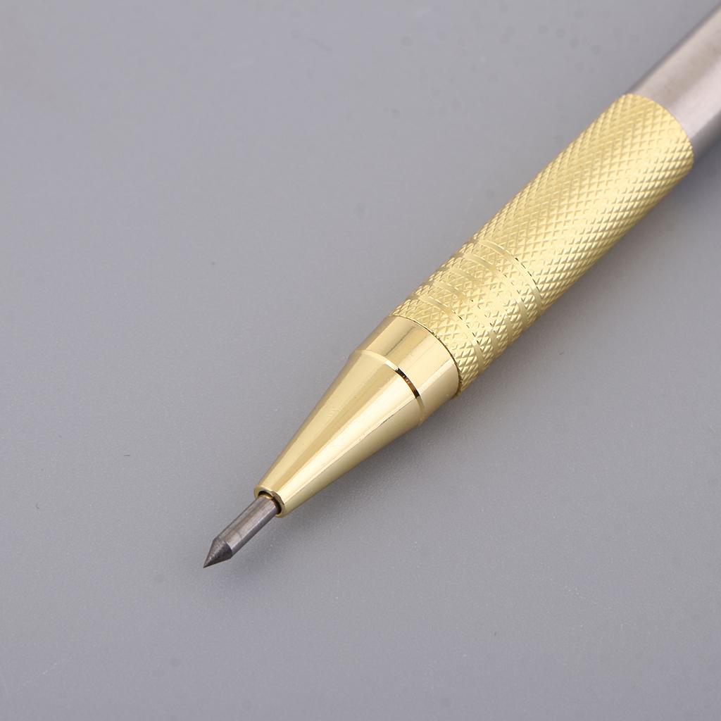 2xTungsten Carbide Scriber Pen Engraving Tool for Metal Glass Ceramic 2 gold
