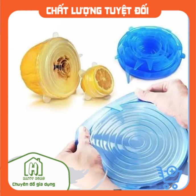 Lắp Bảo Quản Thực Phẩm, Bộ 6 Lắp Silicon Bảo Quản Thực Phẩm Đa Năng Siêu Tiện Dụng, An Toàn Tuyệt Đối Khi Sử Dụng