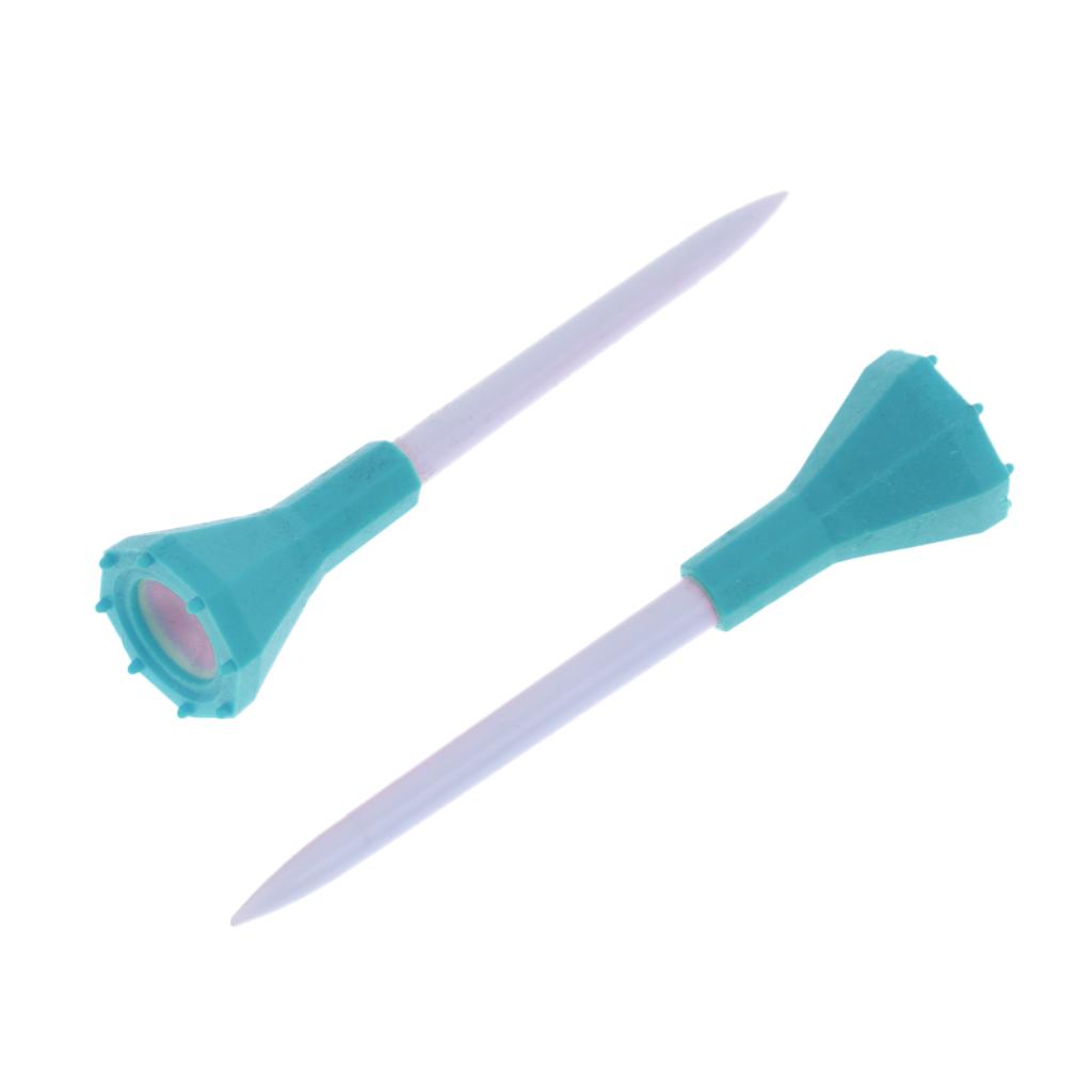 5 Pieces 80mm Plastic Golf Tees with Rubber Cushion Top Golf Accessories