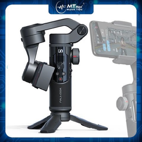 Kẹp chống rung Gimbal MTMAX 3XR Ổn Định 3 Trục Bluetooth OLED cho Android IOS Điện Thoại Thông Minh nhỏ gọn xịn sò hàng chính hãng dùng pin sạc tiện lợi Hỗ Trợ ỨNG DỤNG tracking mặt tự động