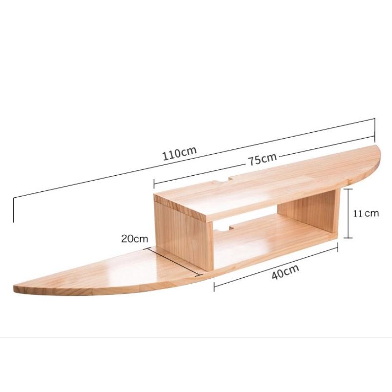 Kệ tivi treo tường trang trí để đồ nhỏ gọn đa năng gỗ thông tự nhiên
