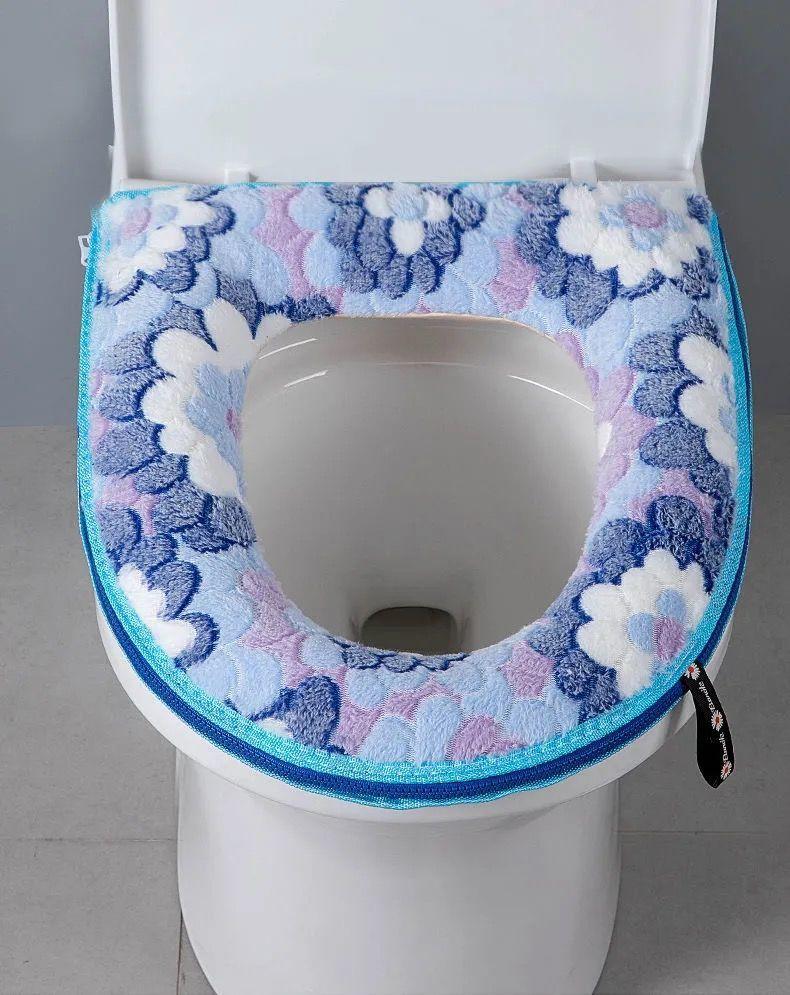Nhà vệ sinh 2PCCS trong nắp chỗ ngồi, phòng tắm nhẹ nhàng Nhà vệ sinh ấm áp có thể giặt được đệm ghế, 2PCS