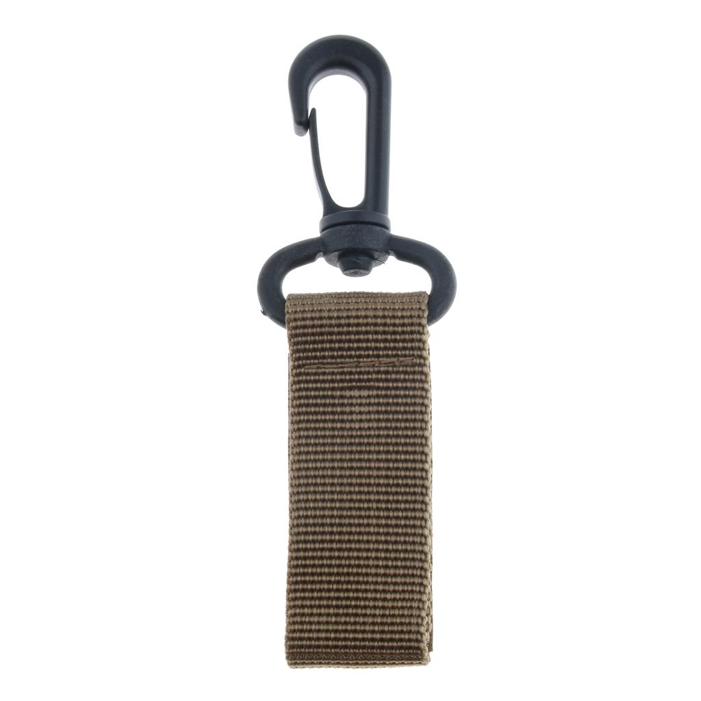 Nylon Key Hook Webbing Molle Buckle Hanging Belt Carabiner Clip Army Green