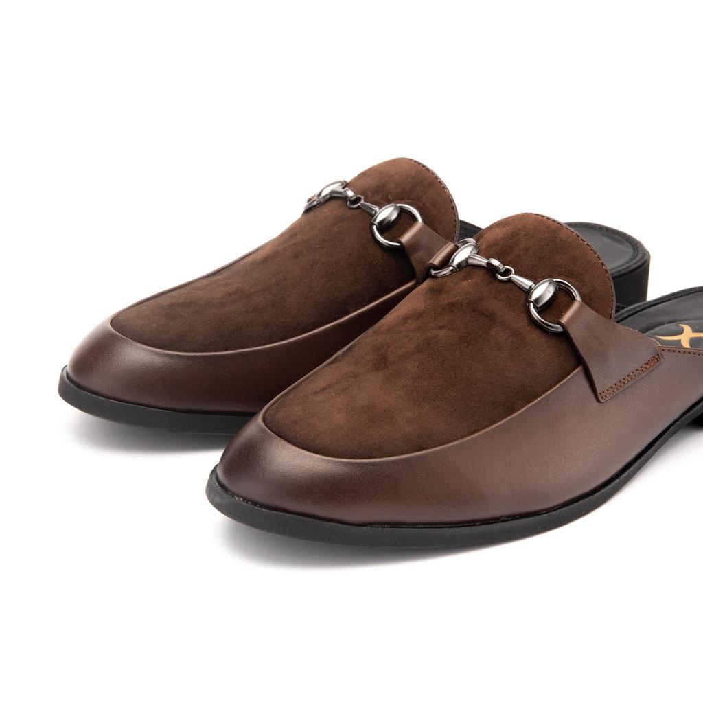 Giày Sục Nam Công Sở XOĂN SHOP Da Pu Pu Size 38 Đến 42 Màu Đen/Vàng - S001