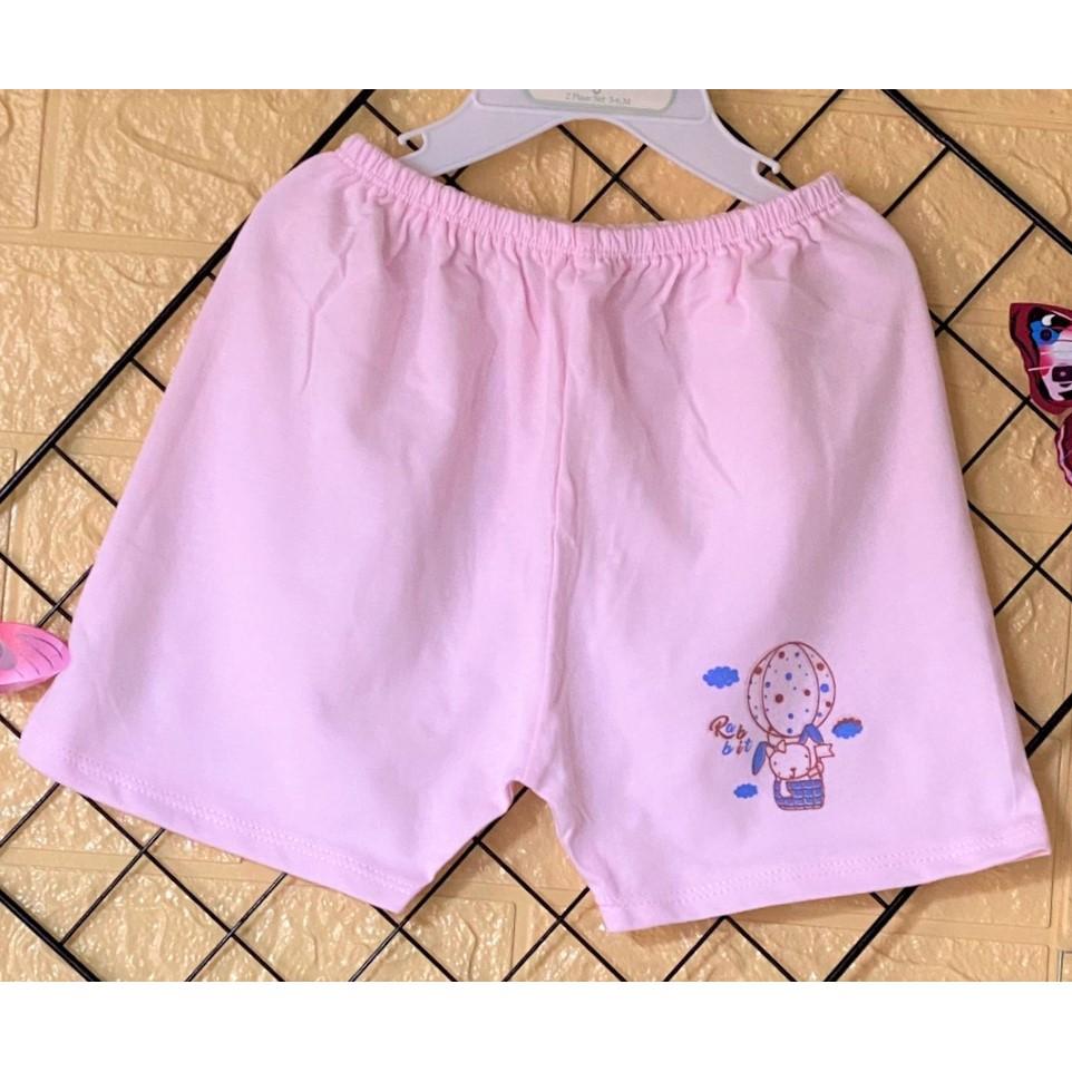 Quần đùi sơ sinh cotton Thái Hà Thịnh cho bé gái, chất vải mềm, mịn, đẹp - màu hồng như hình