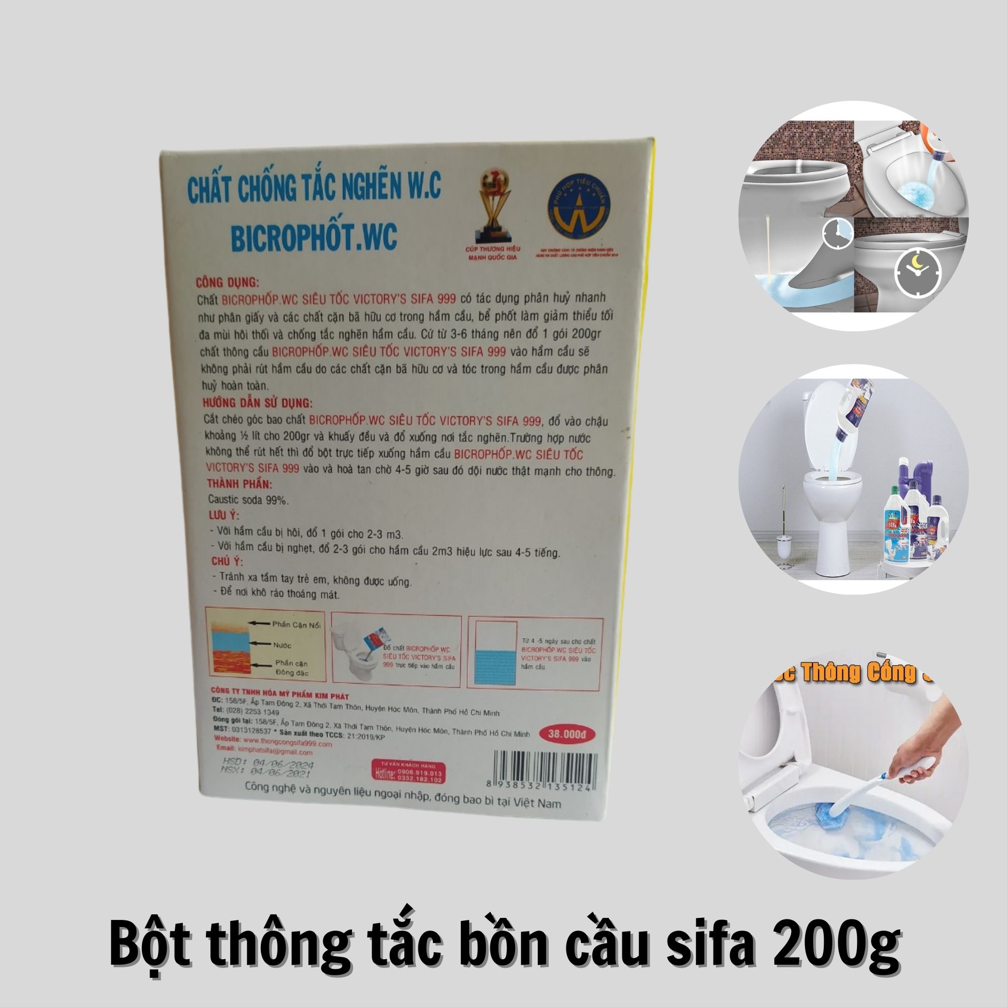 Bột Thông Tắc Bồn Cầu Sifa (200g)