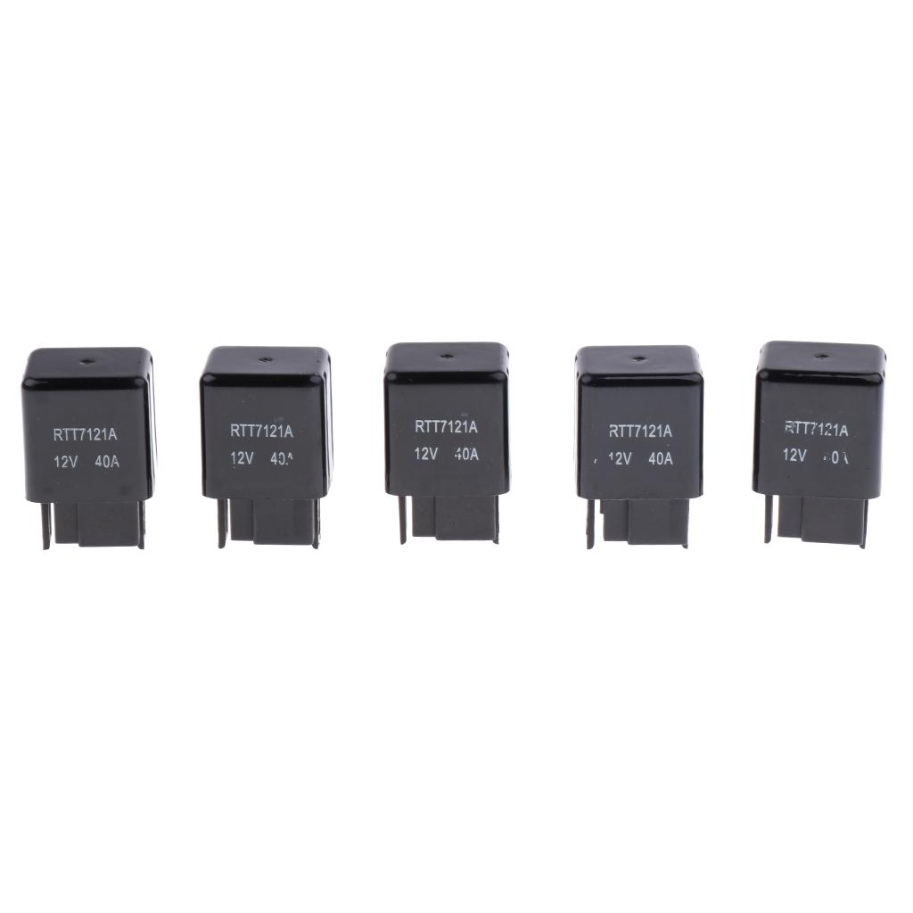 5 Pieces RTT7121A 12V 40A 4-Pin Automotive Relay For Toyota 90987-02006