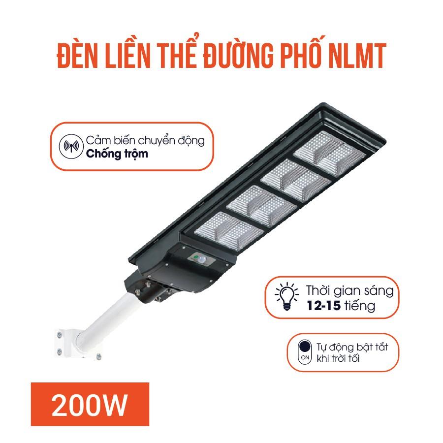 Đèn năng lượng mặt trời liền thể công suất 200W - Tiết Kiệm Điện tuổi thọ 10 năm