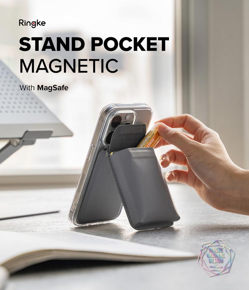 Ví kiêm giá đỡ RINGKE Stand Wallet / Pocket Magnetic - Hàng Chính Hãng