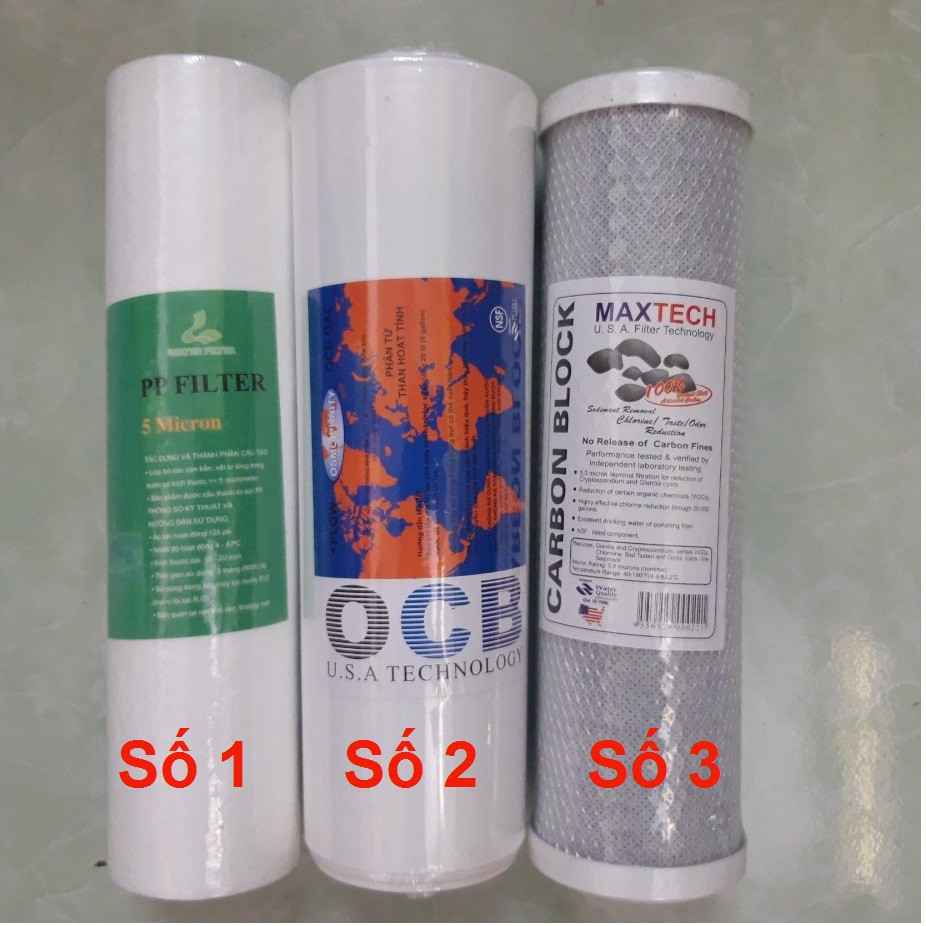 Bộ lõi lọc nước số 1, 2, 3 tất cả các loại máy lọc Hàng chính hãng