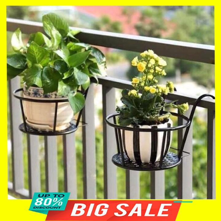 Móc sắt tròn treo chậu hoa ban công siêu đẹp
