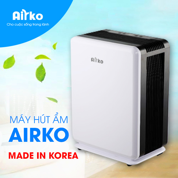 Máy hút ẩm và lọc không khí gia đình chính hãng Airko AKR-25CAE/ 26Lit/ngày / Màng lọc carbon hoạt tính