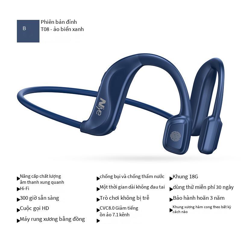 Cửa hàng hàng đầu thuận lợi nhất dẫn truyền xương thật tai nghe bluetooth tập thể dục chạy đặc biệt treo cổ không dây năm mới treo