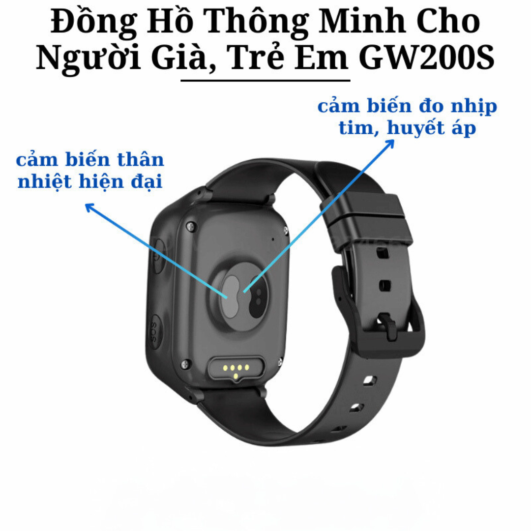 Đồng Hồ Định Vị Cho Người Già, Trẻ Em GW200S: Định Vị, Cảnh Báo Đột Quỵ, Theo Dõi Sức Khỏe