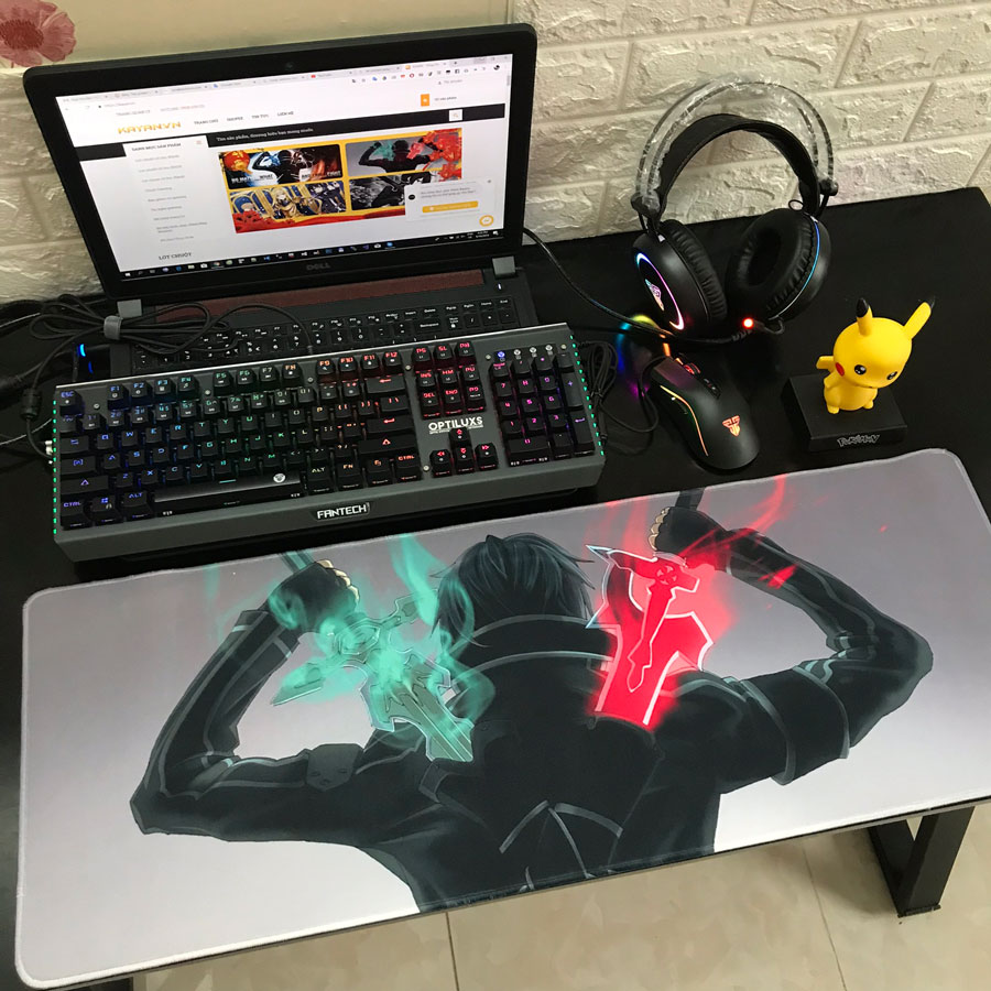 Miếng Lót Chuột, Bàn Di Chuột, mouse pad anime Sword Art Online cỡ lớn (80x30x0.3)