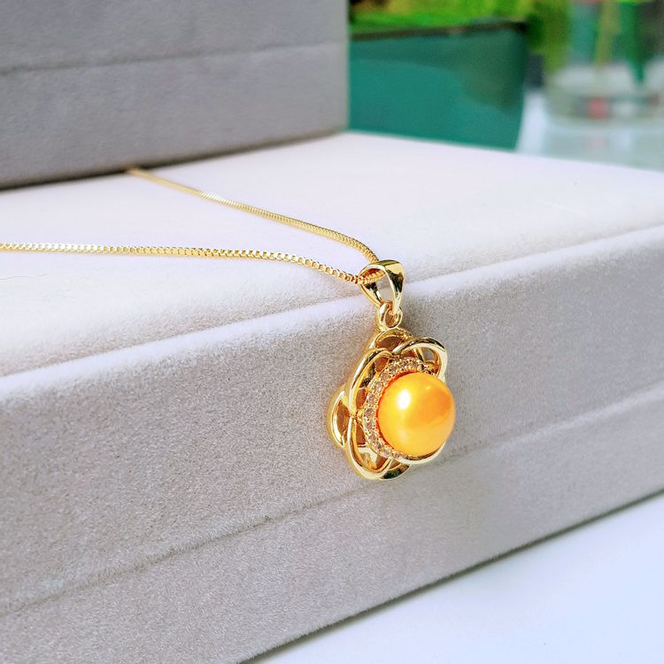 Mặt Dây Chuyền Ngọc Trai Nước Ngọt Thiên Nhiên Cao Cấp - Hoa Phú Quý - Trang Sức Cô Tấm - STACY PEARL (9-10y) - CTJ2811