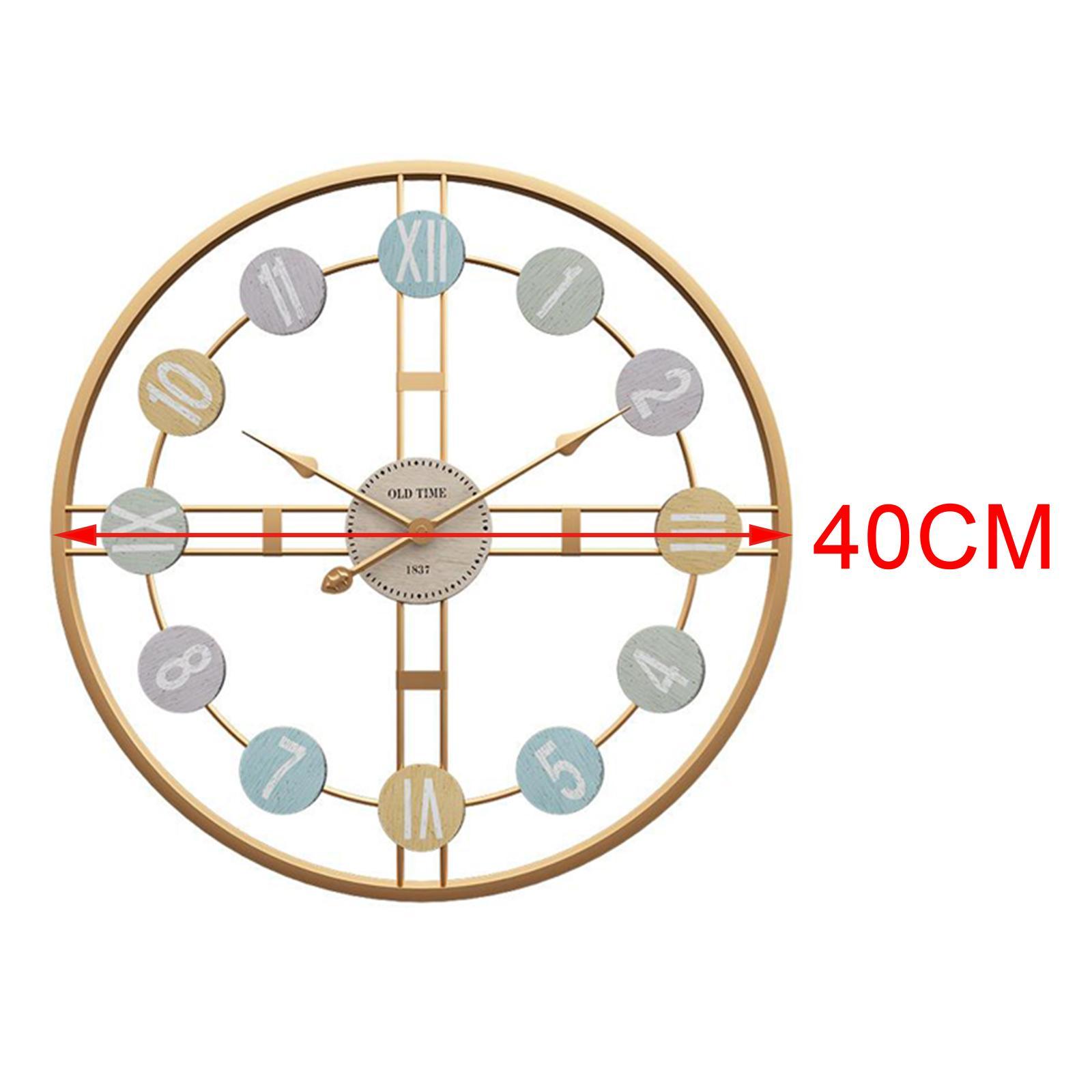 Metal Wall Clock Hanging Mute Clock Industrial Silent Wall Clock