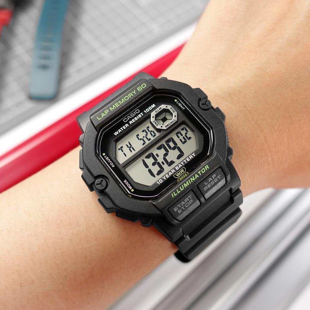 Đồng Hồ Nam Dây Nhựa Casio Standard WS-1400H-1AVDF Chính Hãng - WS-1400H-1A Pin 10 Năm