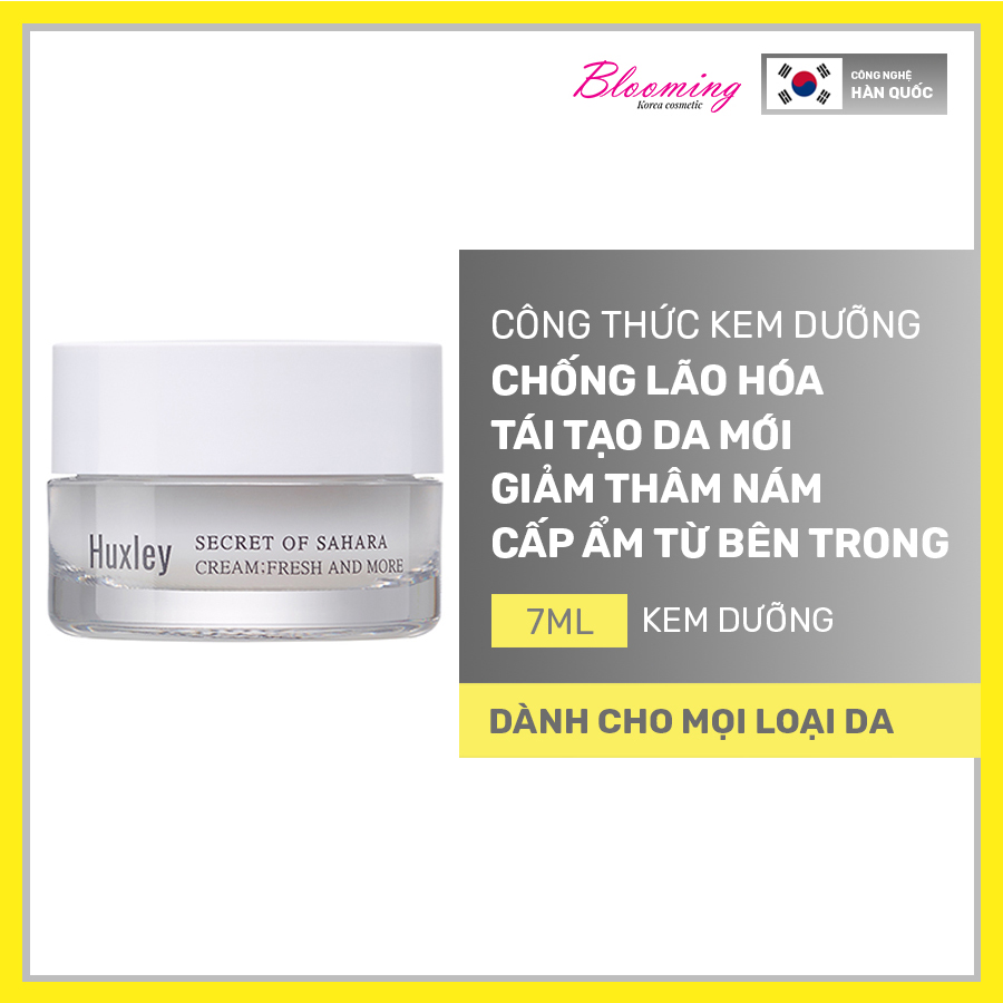 Kem dưỡng trắng da chống lão hoá cao cấp Huxley Cream Anti - Gravity 7ml (Travel Size)