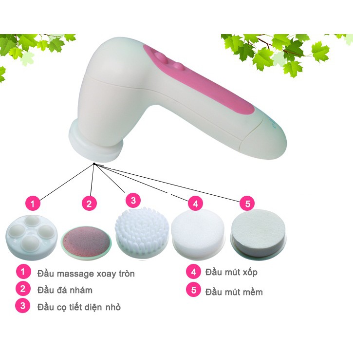 Máy Massage Rửa Mặt 5 Đầu Beauty Care Massager Model AE8782