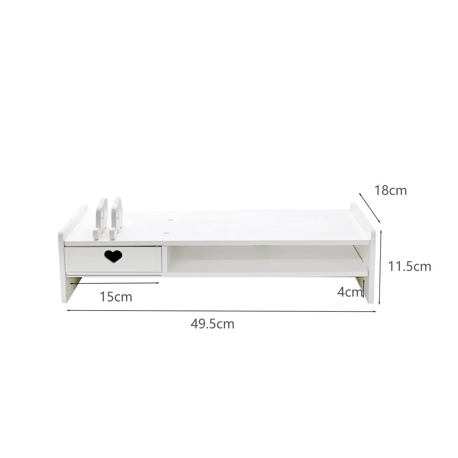 Monitor Stand Riser, Laptop Stand Computer Shelf Holder with Storage Drawer Desktop Stand Storage Organizer for PC, Printer