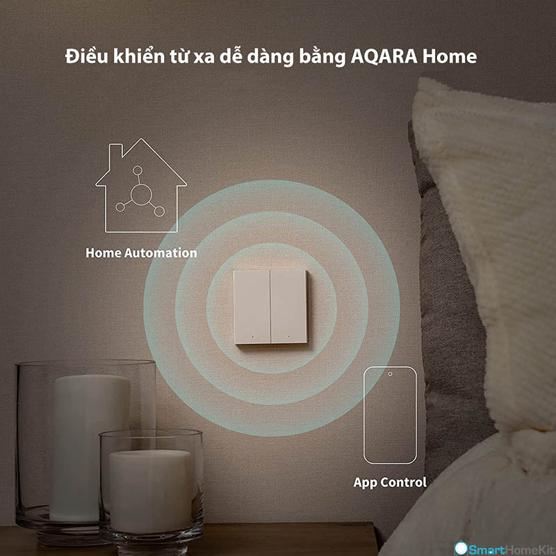 Công tắc thông minh Aqara H1 Smart Switch Zigbee 3.0 Đế Vuông Chuẩn US/UK/VN - Hàng Chính Hãng