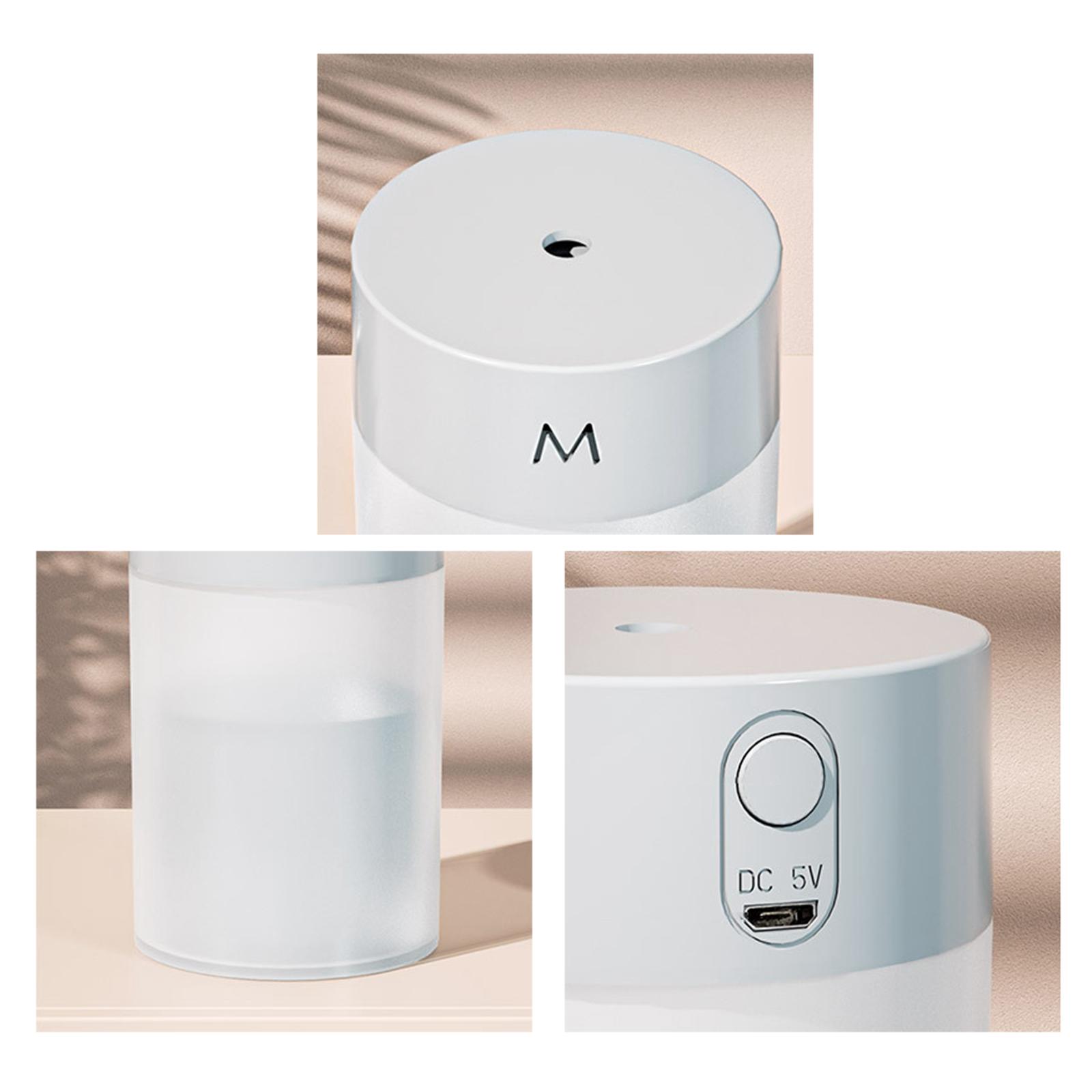 260ml Air Humidifier Ultrasonic Quiet Cool Mist Humidifier with Night Light, USB Desktop Humidifier Waterless Auto Shut-Off,for Home Office Travel