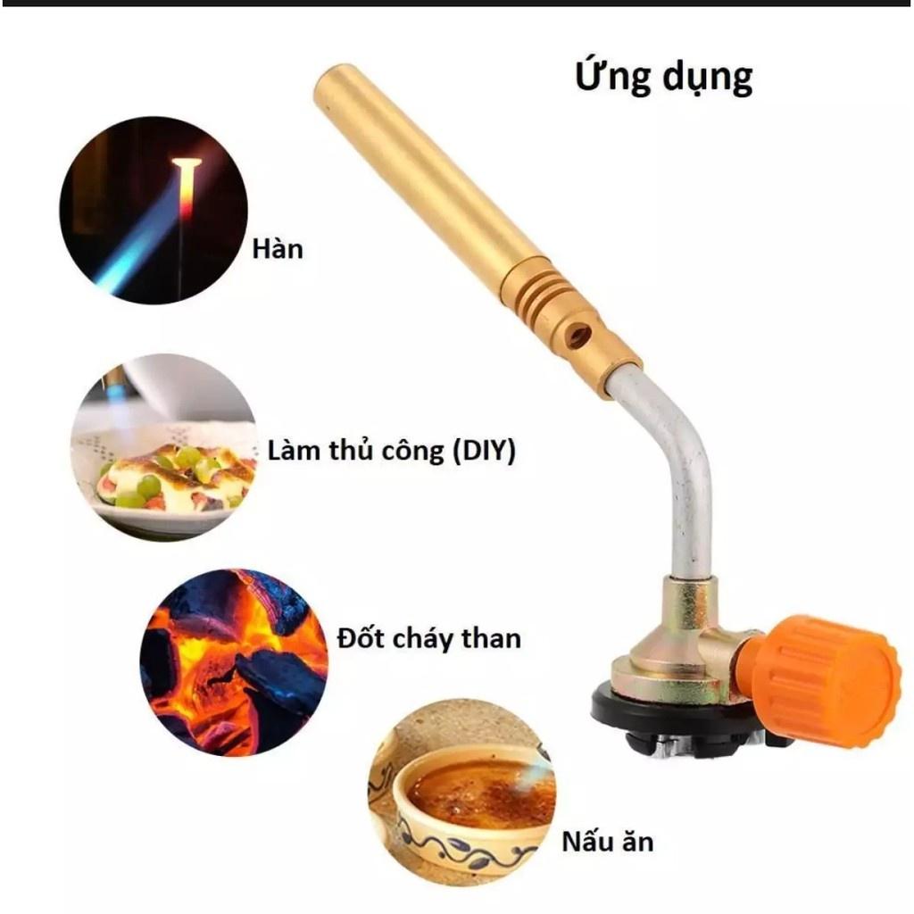 Đầu Đèn Khò ống đồng Kt-2104 Sử dụng bình gas mini - Đầu khò gas cầm tay khò 1 ống