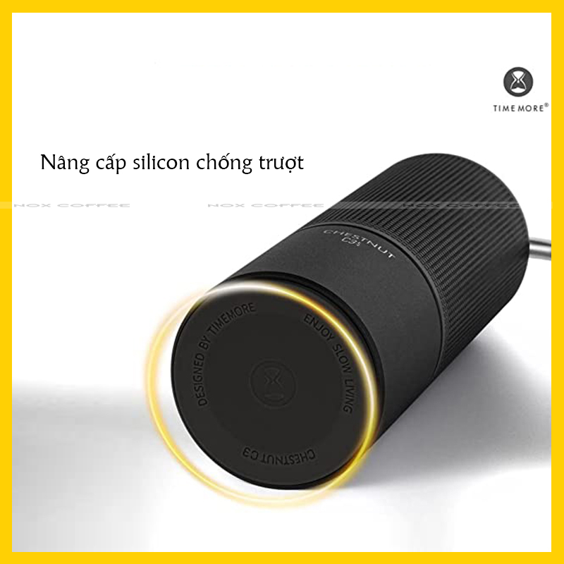 Cối xay cà phê Timemore C3S (2023) | Bản nâng cấp khung kim loại nguyên khối và Lưỡi xay S2C