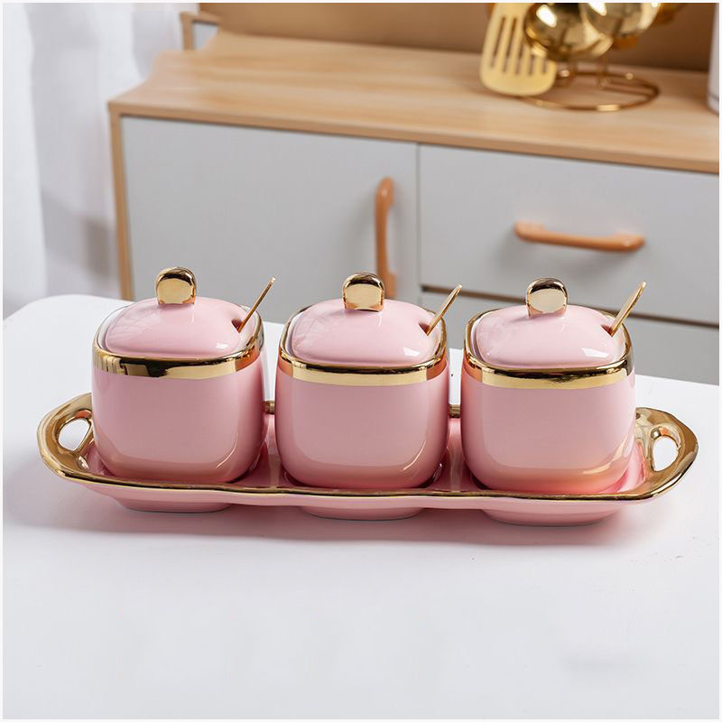 Bộ đựng gia vị sứ cao cấp mang tới sự sang trọng cho gian bếp GS49