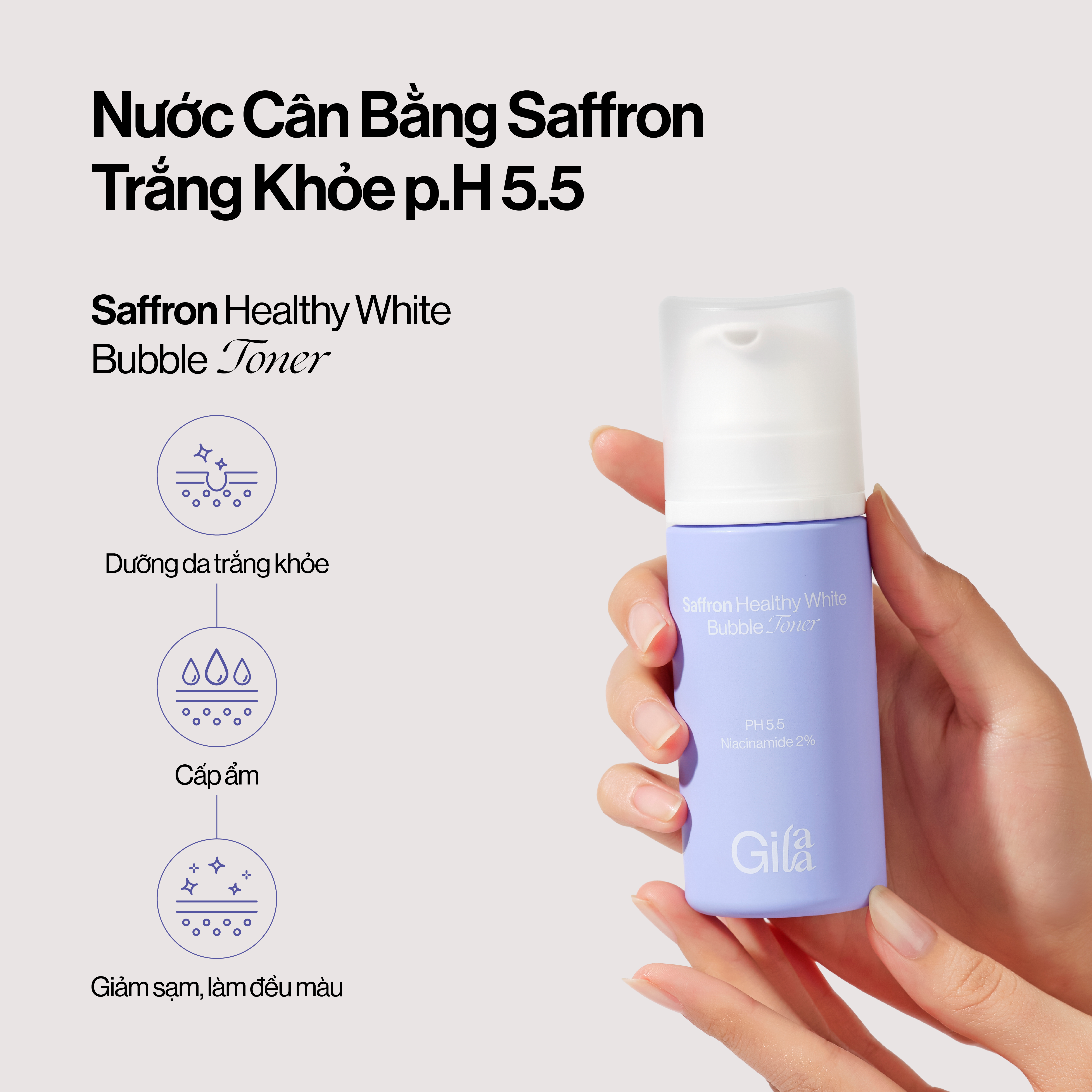 Nước Cân Bằng Gilaa Saffron Trắng Khỏe p.H 5.5 100ml