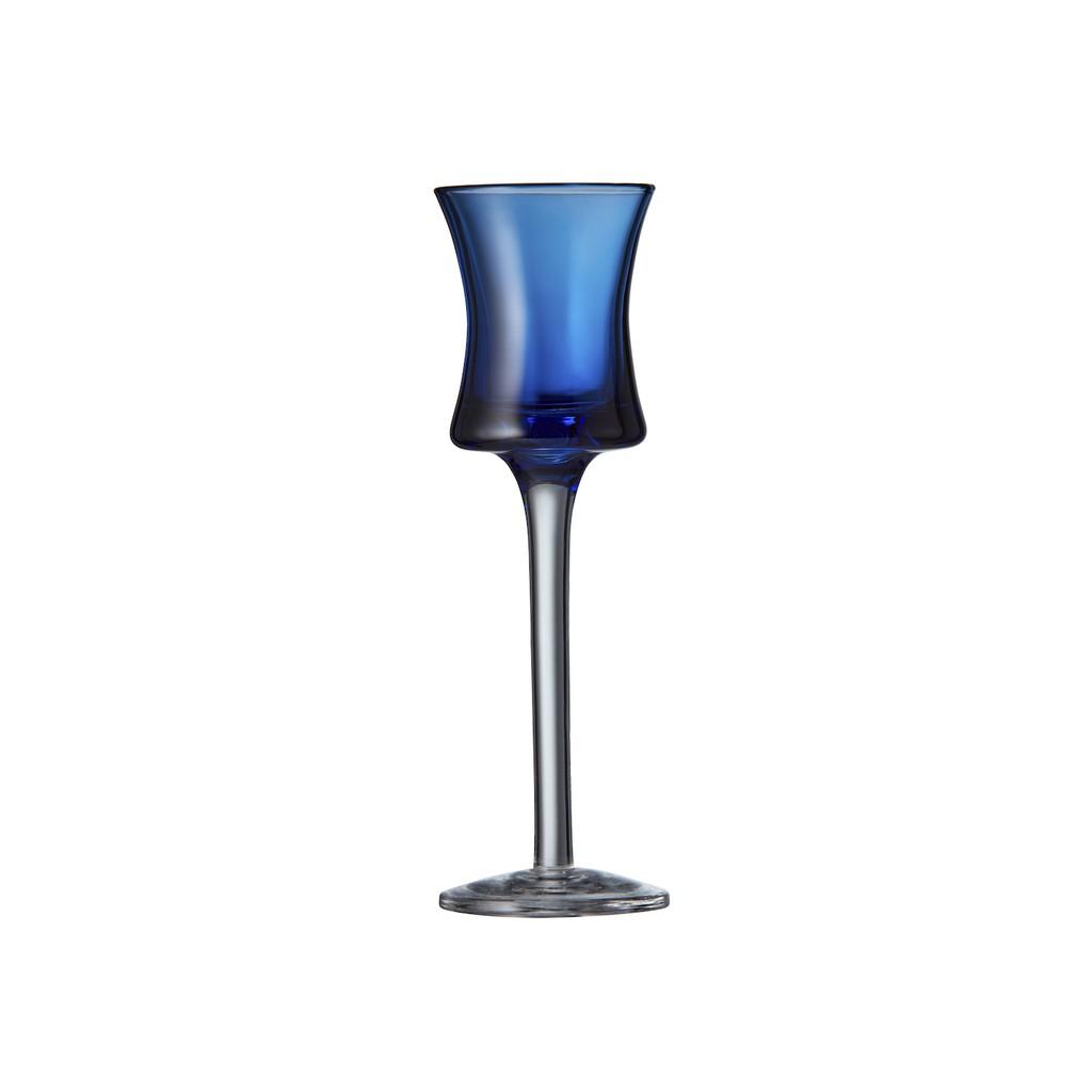 Bộ 6 ly uống shot, màu xanh dương. Nhãn Lyngby Glas Đan Mạch