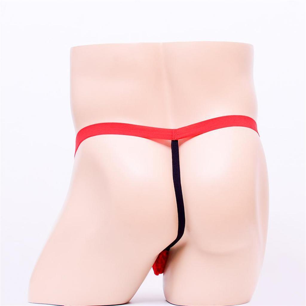 2-6pack Mens Sexy Mini Lace See-through Pouch G-string T-back Briefs Underwear