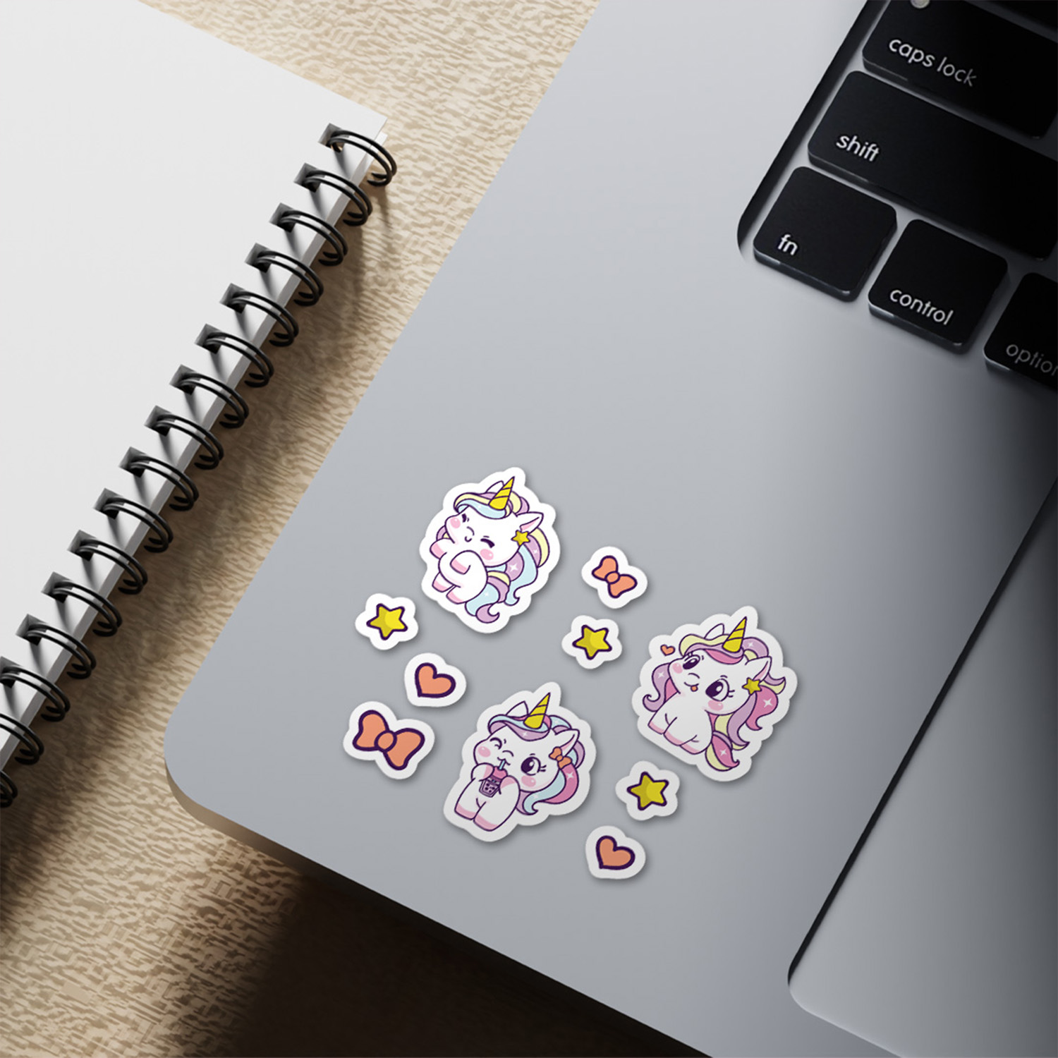 ES02 Cute Unicorn Enjoy sticker sheet hình dán chống thấm nước Made in Vietnam Sticker Factory