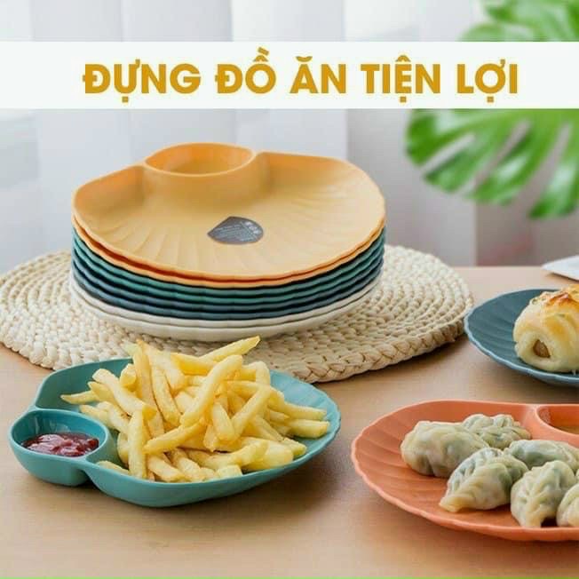 Set 4 Đĩa nhựa đựng thức ăn hình vỏ sò – đĩa nhựa vỏ sò độc lạ