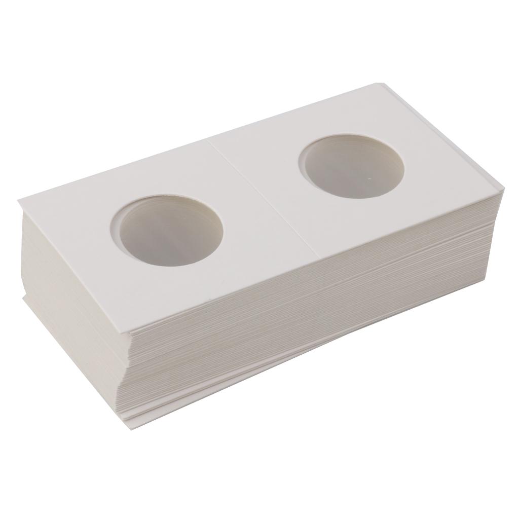 100PCS Cardboard Coin Holders Flips Mylar Coin Supplies 23/27.5mm