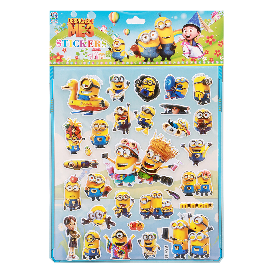 Hình Dán Nổi 3D Chủ Đề Minions