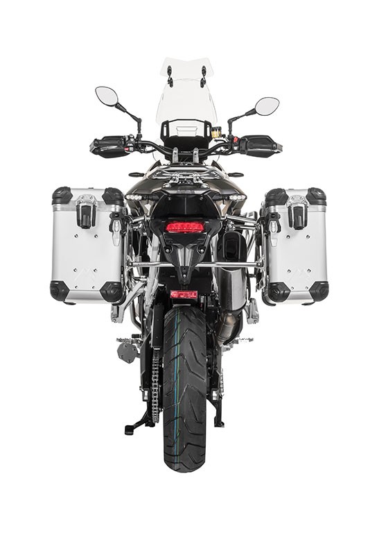 Bộ thùng nhôm ZEGA EVO 31/38L, Triumph Tiger 900 Rally, bao gồm khung rack thép không rỉ