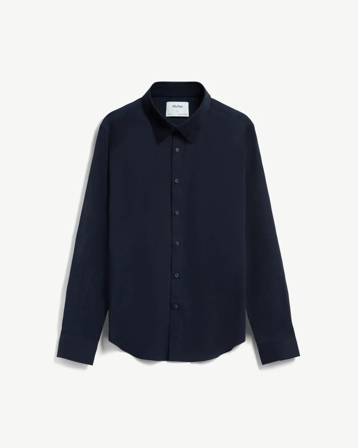 Áo sơ mi tay dài nam màu Xanh Navy non iron . Fitted - RT 10S25SHL002 | ROUTINE CÀ MAU