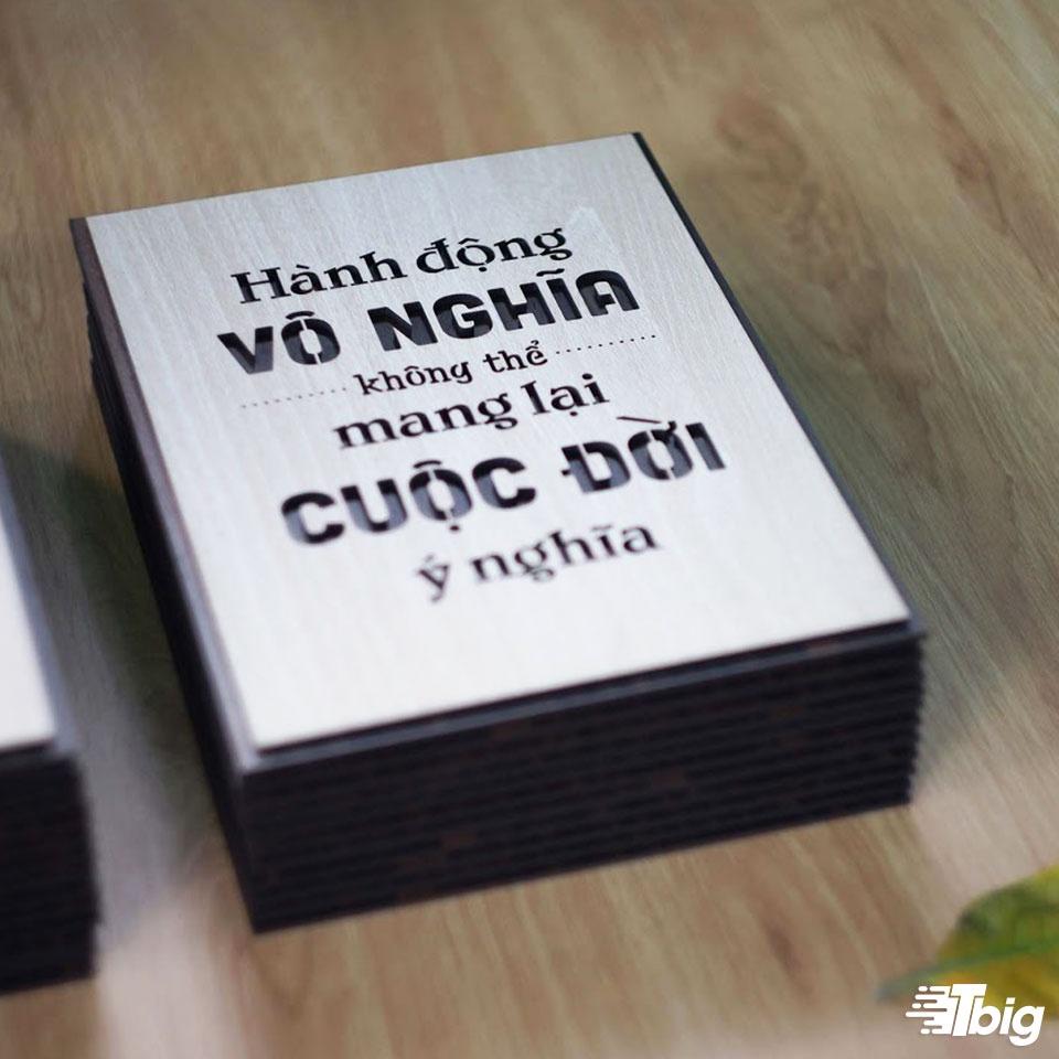 Tranh động lực TBIG117: Hành động vô nghĩa không thể mang lại cuộc đời ý nghĩa 40x55cm