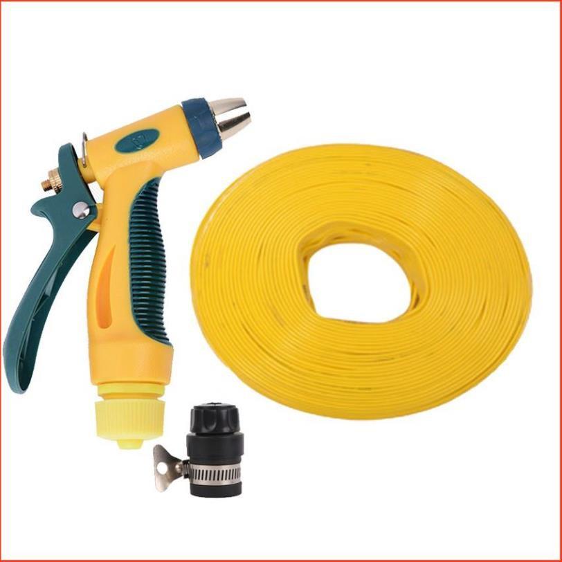 Bộ dây vòi xịt nước rửa xe,tưới cây tăng áp 3 lần 3-5m (nối nhựa đen 713-2)