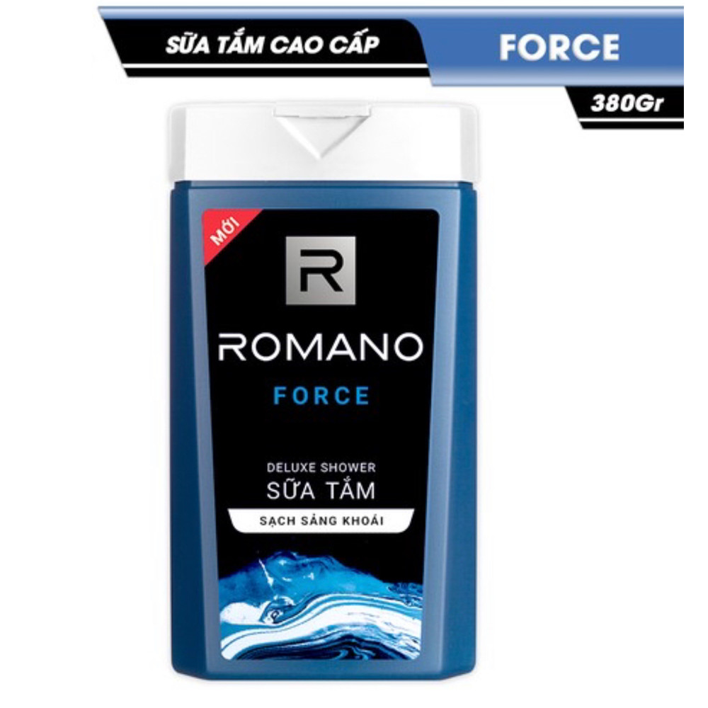 Sữa Tắm Hương Nước Hoa Romano Force Lịch Lãm, Quyến Rũ chai 380gr(mẫu mới)