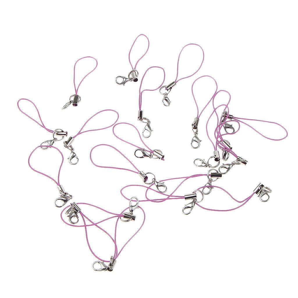 3-5pack 20pcs DIY Mobile Cellphone Keychain Lanyard Charms DIY Rope Light
