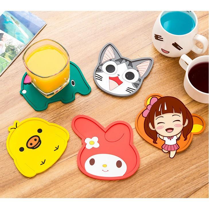 COMBO 3 miếng lót ly hình động vật ngộ nghĩnh- hình ngẫu nhiên