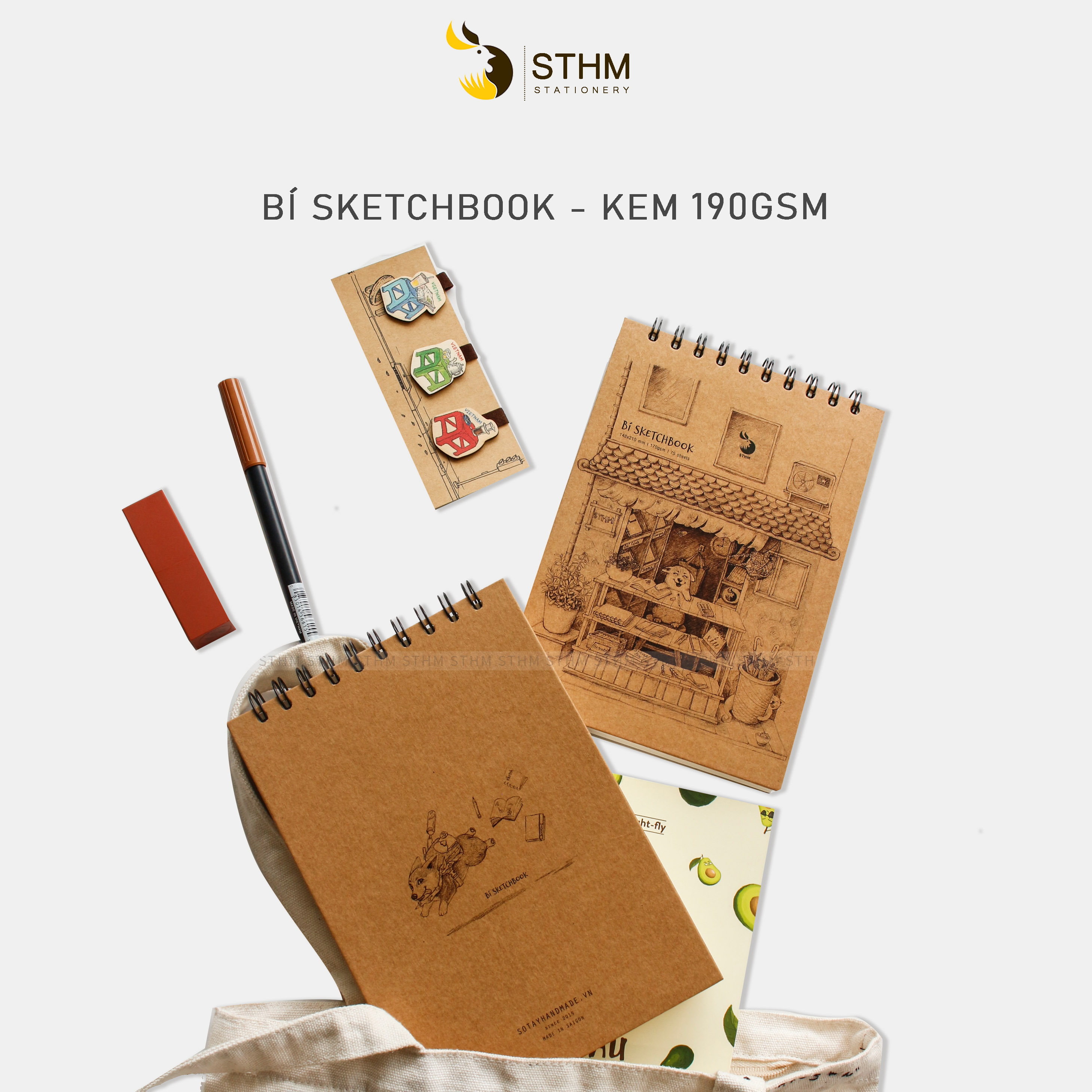 Sổ tay chuyên vẽ chì - Bí sketchbook - A5